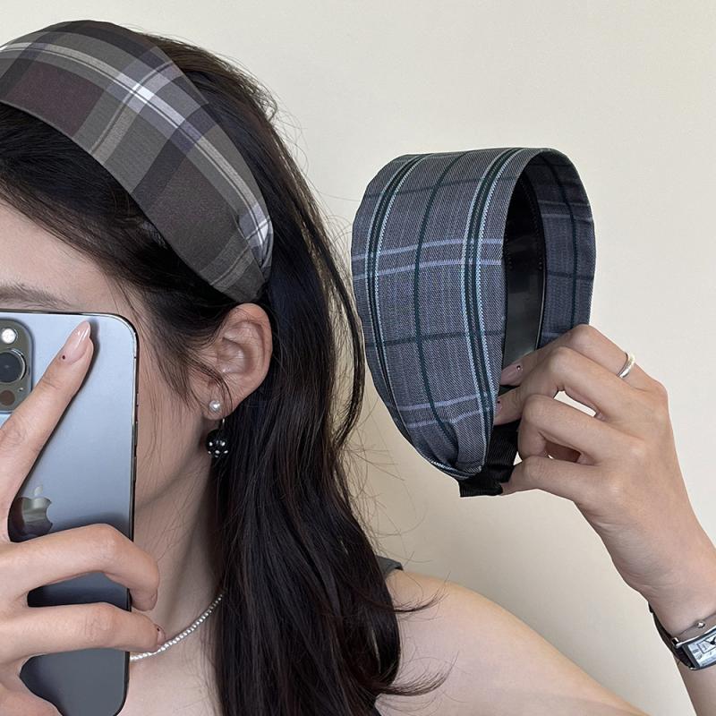 Retro Black White Polka Dots Wide Edge Headbands Woman Temperament Non-Slip Hair Band Hair Accessories