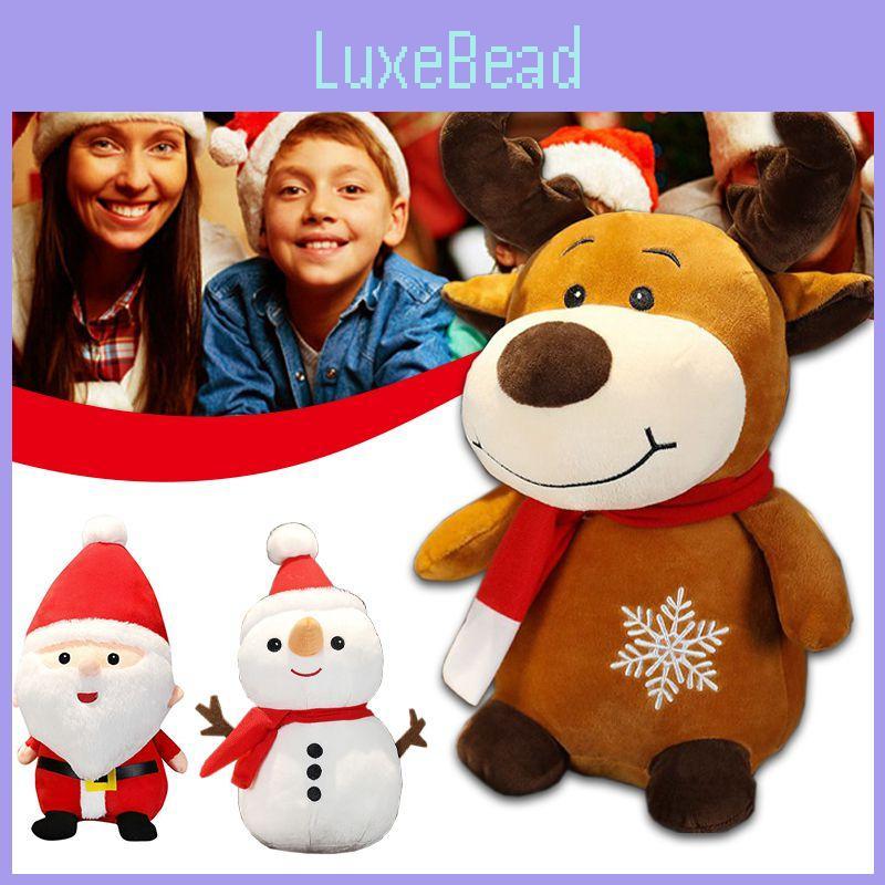 High Quality Christmas Plush Santa Elk Snowman Stuffed Toy For Kids Holiday Joy