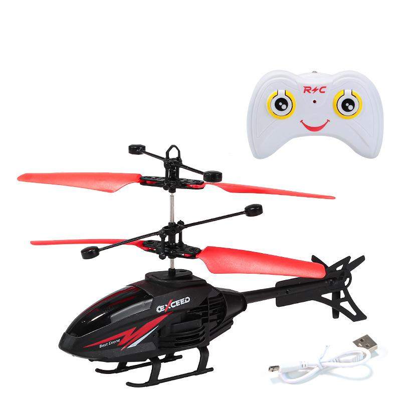 Non-Toxic Rc Helicopter Induction Floating Vehicle Plane With Lights Gesture Remote Control Aircraft Children'S Toys For Kids Xmas Gifts