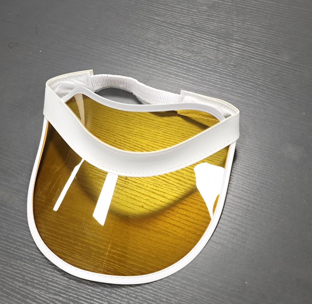 Man and Woman Unisex Custom Green Visors Retro Candy Pvc Sun Visor Cap Colored Plastic Visor Hat