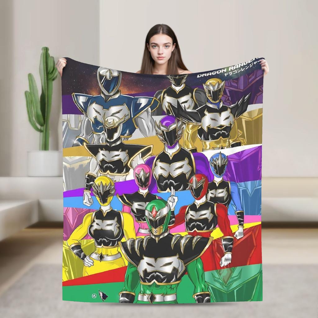 M-Mighty Morphin P-Power Rangers Coperte Calde Morbide Per Bambini Adulti Divano Sedia Divano Letto Coperta in Flanella Copriletto