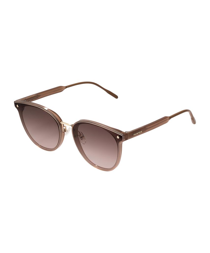 Heonteoaiweeo [Woman] Flat Bar Round Sunglasses - Beige Htb16