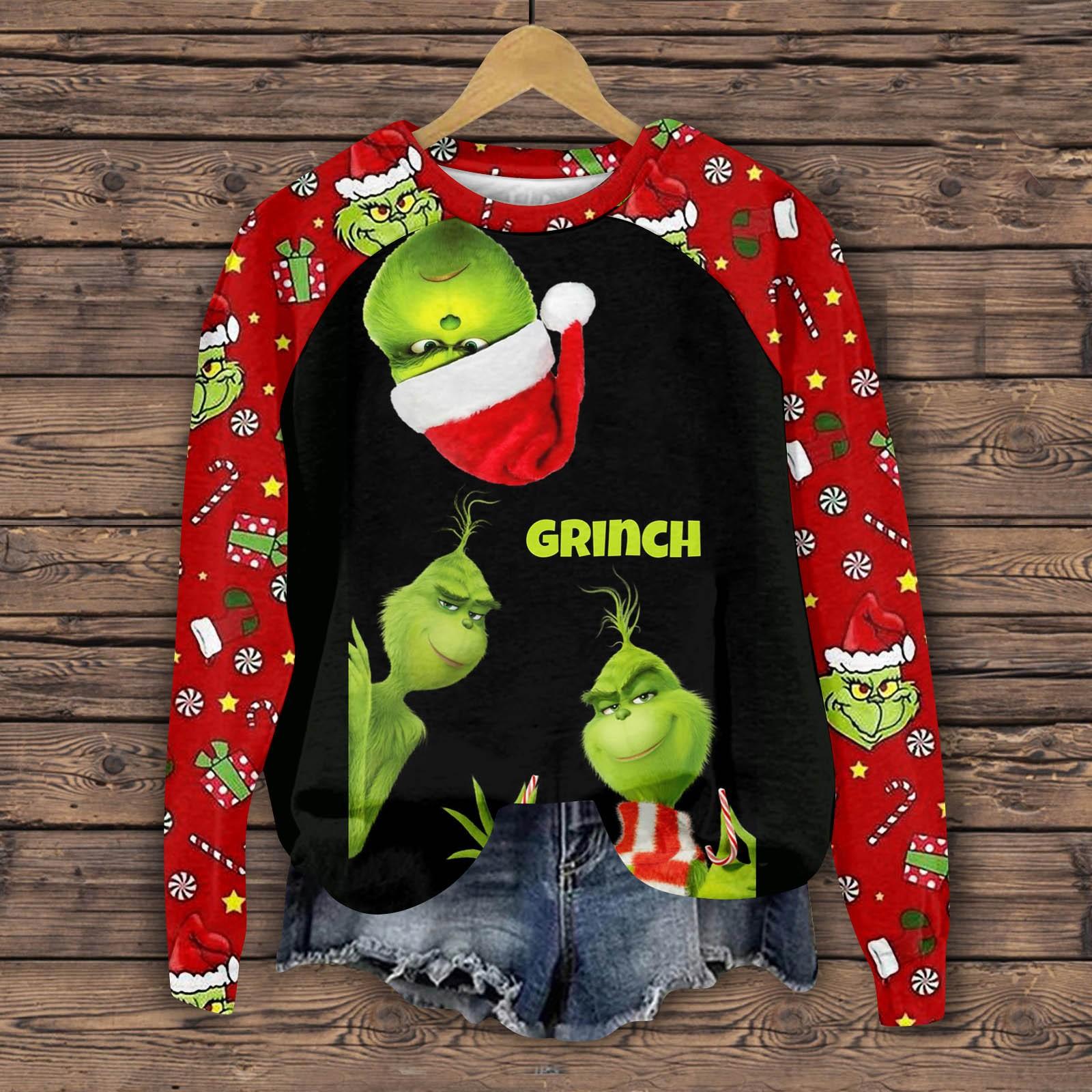 

Женская мода повседневная толстовка с длинным рукавом и вставкой на плече с принтом на Хэллоуин с круглым вырезом XXL