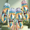 1PC Sailboat Ocean Sunset Scenery Print 750ml Color Plastic Sports Sports Water Bottle Leakproof Flip Straw Lid Suitable for Sports Office Home Use