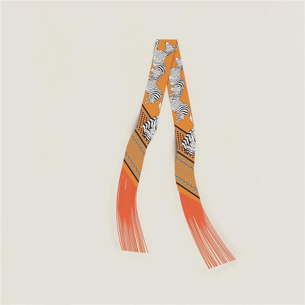 Dámská keprová hedvábná stuha v korejském stylu: Všestranný doplněk ke šále a tašce