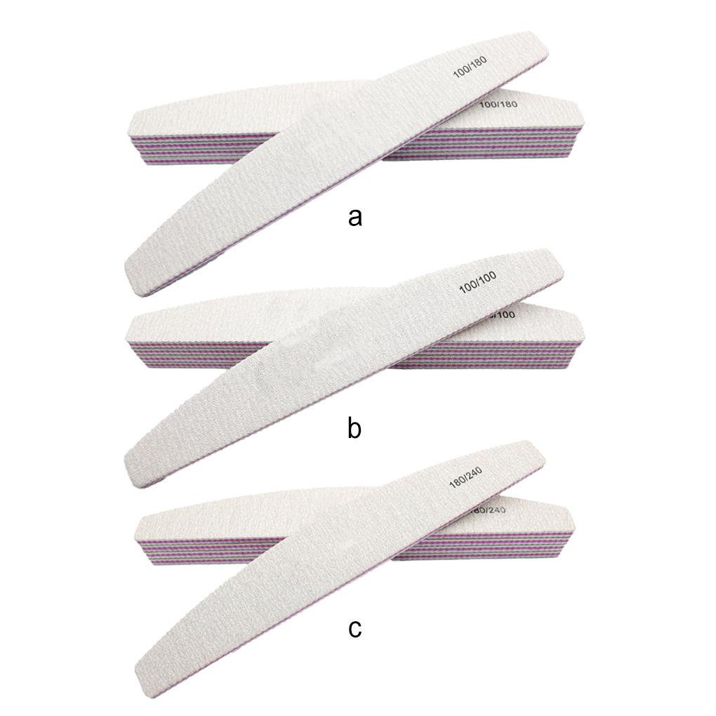Nail File Strip Half Moon Shaped Home Salon Nails Trimming Tools Personal Care Trim Block Polishing Strips Pedicure Tool