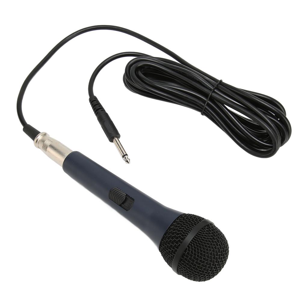 Wired Handheld Microphone Noise Reduction Dynamic 6.35mm Plug Metal Karaoke Mic for Speaker Amplifier