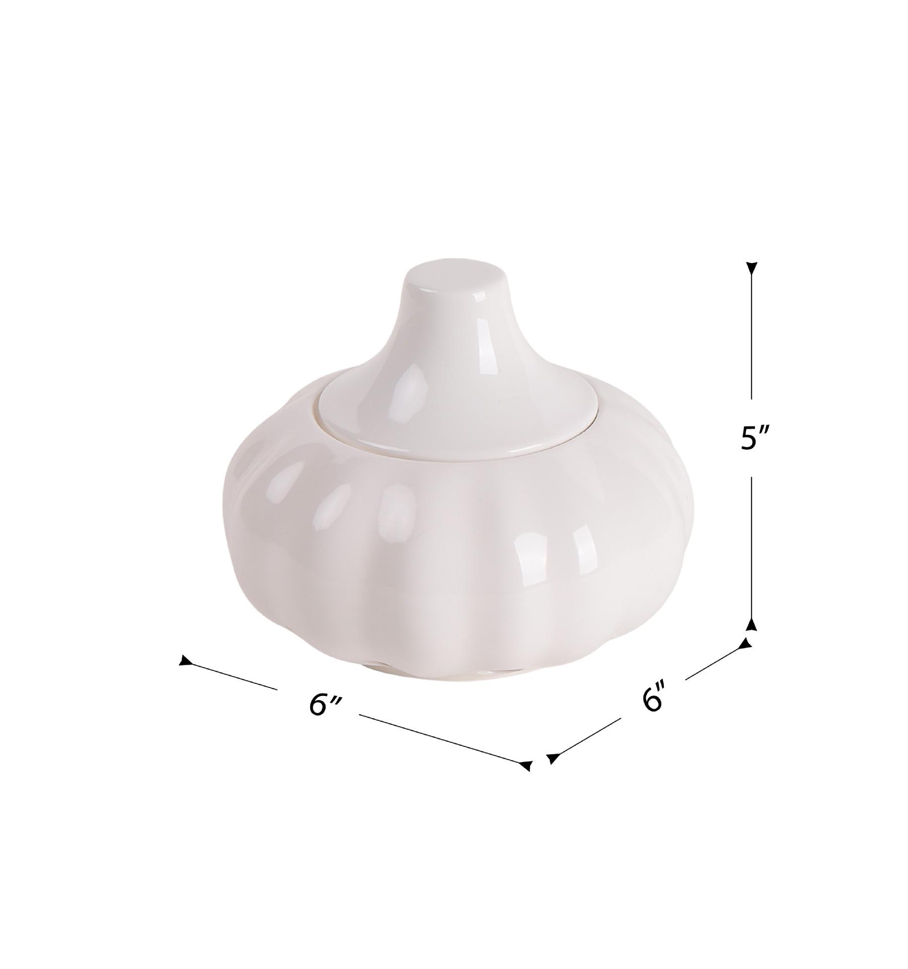 

Керамическая банка для чеснока Белая коробка для хранения конфет и закусок с крышкой Креативная ажурная декоративная шкатулка для драгоценностей Банка для хранения имбиря и чеснока