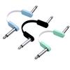 GIMI 10cm Color Patch Flat Cables for Guitar Effects 3 Cables, Space-Saving Pedals, L-L Type, 3-Pack (Green - Cables, 10cm)