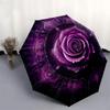 1pc Purple Rose Mandala Artwork Umbrella with Plastic Handle,Suitable for All Seasons Home Travel Outdoor UmbrellaDD1705