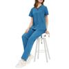 Completo da Lavoro da Donna, Morbido e Comodo, Scollo a V, Manica Corta, con Tasche Multiple