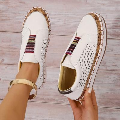 Women Sneakers New Fashion Women Slip On Sneakers Breathable Hollow Out Casual Outdoor Comfortable Sneakers Vulcanized Shoes