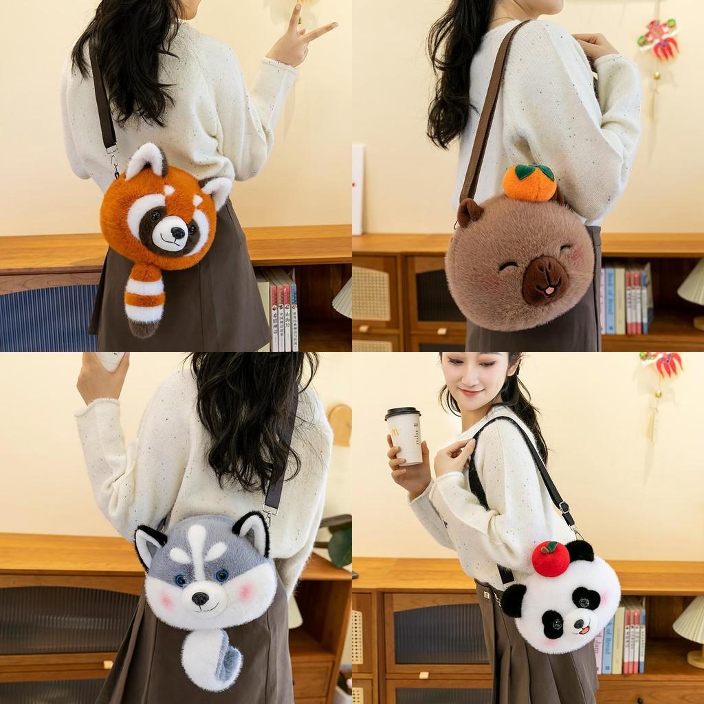 Stuffed Animal Panda Shoulder Bag With Pp Cotton Filling For Accessories Outfit
