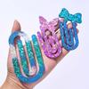 DIY Paper Clip Holder Mirror Silicone Mold for UV Epoxy Resin Bookmark Office Supplies Casting Molds Jewelry Craft Gift Making
