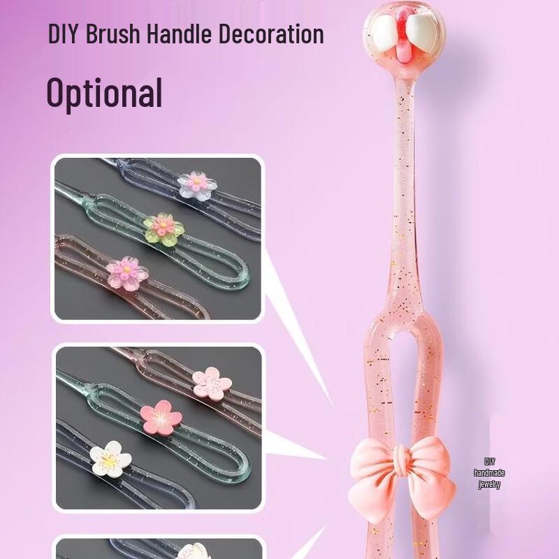 Sajie Cute Bow-knot 3-Sided Wide-Head Gum Care Toothbrush
