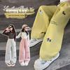 2025 Girls' Spring Wide-Leg Trousers: Stylish Joggers & Sweatpants for Older Children