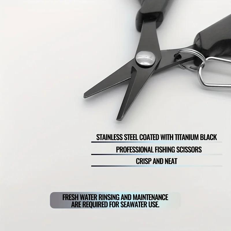 Fischerei-Schnitt-Edelstahl-Multifunktions-Titanbeschichtete Haushaltsschere PE-Schnur-Blei-Schnitt-Angelschnur-Nylonzange