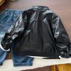 Boys Thin Faux Leather Jacket Spring Autumn Cool Kids Coat Baby Fashion Outerwear
