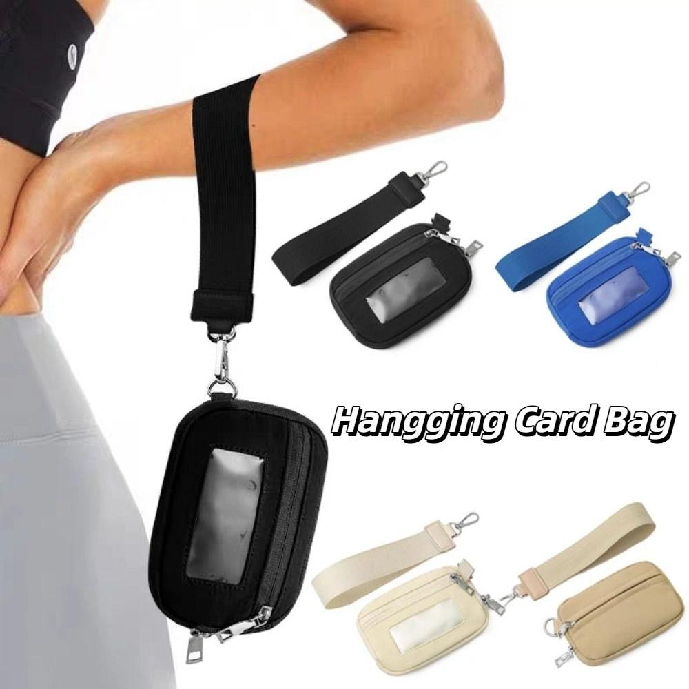 Nylon Hanging Card Holder Multifunction Portable Multi-card Hand Wallet Mini Waterproof Coin Bag with Lanyard Male/Famale