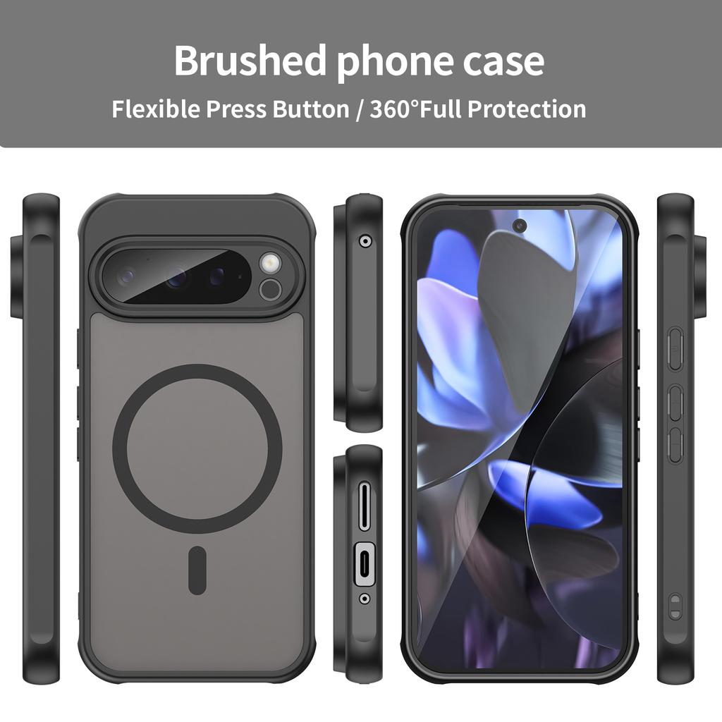 For Google Pixel 9/9 Pro Case Compatible with MagSafe Anti Drop PC+TPU Phone Cover