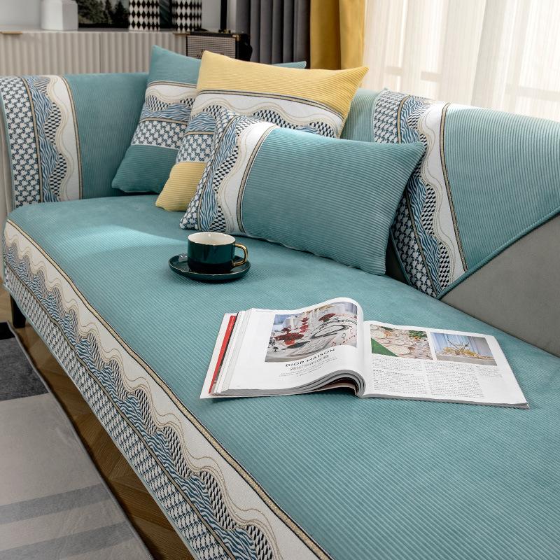 Μαξιλάρι καναπέ Απλό αντιολισθητικό μαξιλάρι χειμώνα Δερμάτινο κάλυμμα καναπέ Κάλυμμα τεσσάρων εποχών Πανί σενίλ