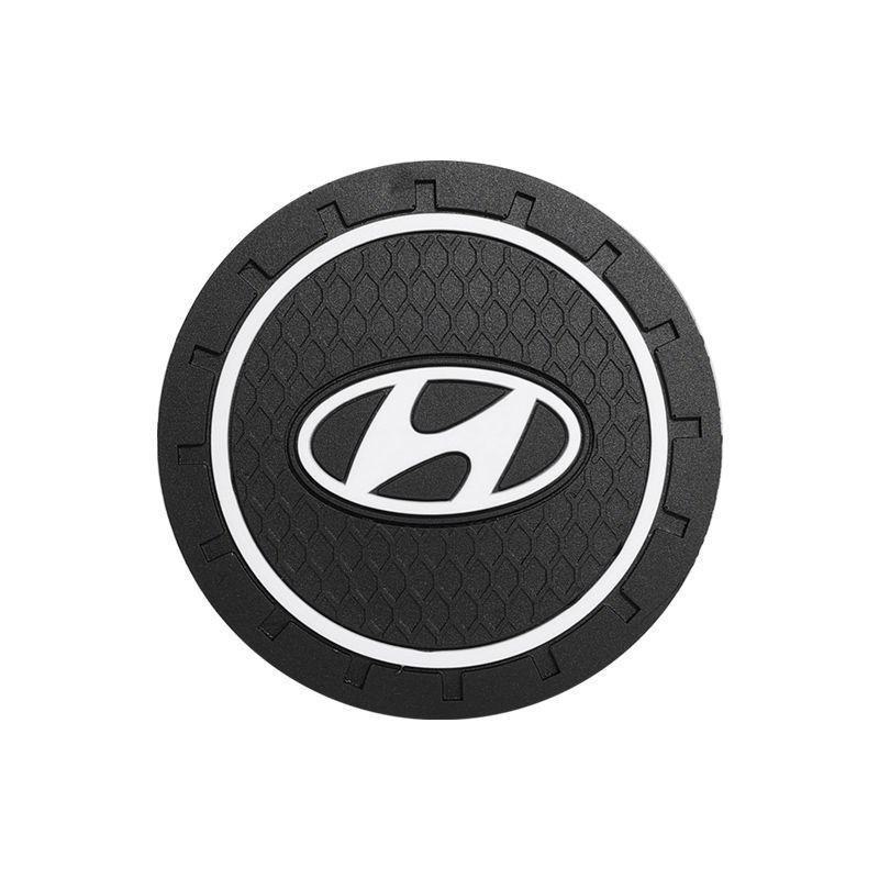 Cartoon Car Logo Cute Anti-Slip Silicone Coaster Mat with Card Slot