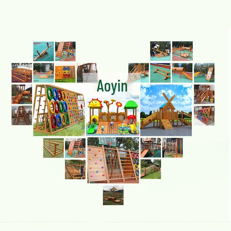 Kids Outdoor Wooden Swing Set