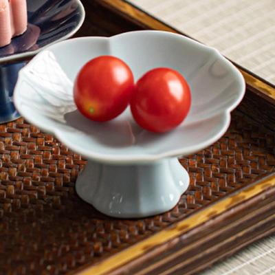 Ceramic Footed Bowl Decorative Table Decor Pedestal Dessert Cake Serving Holder for Living Room