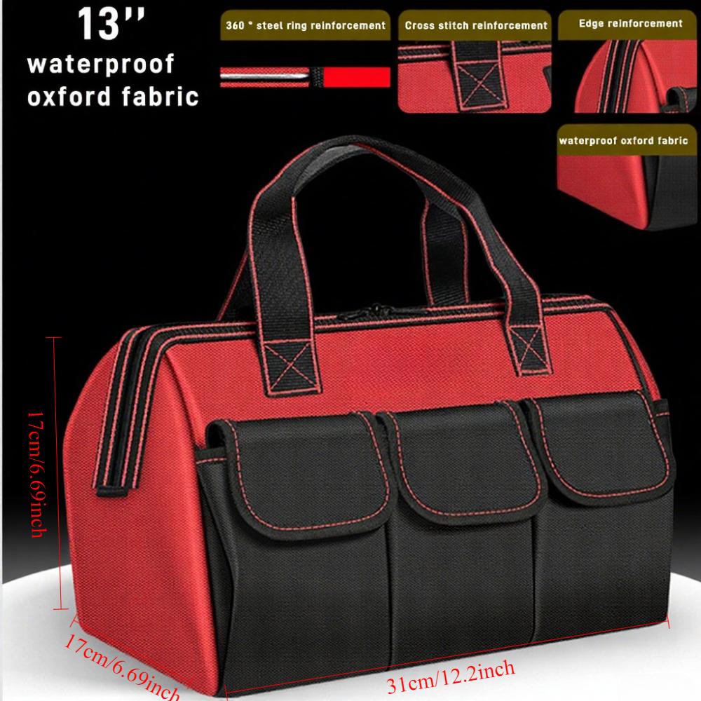 

Car Tool Bag Electrical Tool Kit Multi functional Handheld Oxford Canvas Waterproof Thickened Wear resistant Hardware Storage