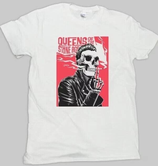 Queens Of The Stone Age Metal Punk Rock White TShirt S