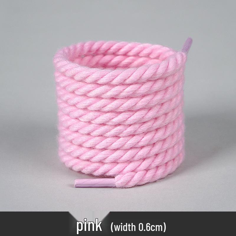 Weiße Polyester-Baumwoll-Dreilitzen-Rundsenkel - Vielseitig für Freizeit- und Board-Schuhe