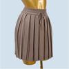 Sweet Pure Style Spring Elastic Drawstring Pleated Knitting Skirt Preppy Style Stylish Slim Looking A- Line Skirt