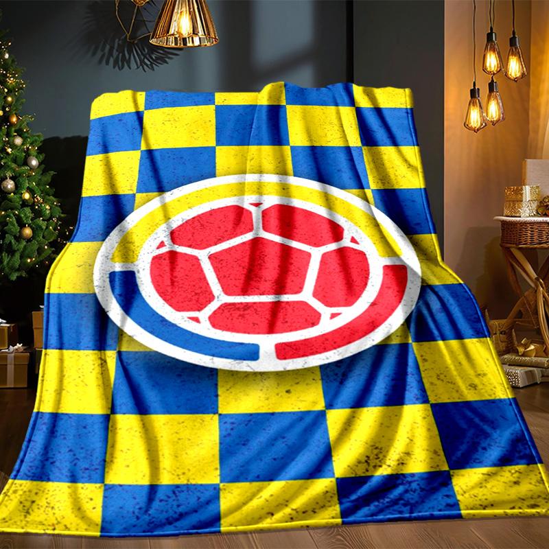 Colombian Soccer Federation Blanket Outdoor Flannel Blanket for Camping, Hiking, Garden Parties, Picnic Essentials,gift for family and friends