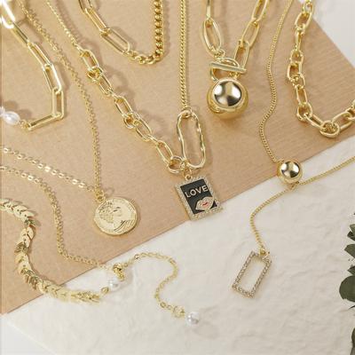 Necklace for Women Accessories Jewelry Necklace Hip-hop Wind Cold Wind Simple Ins Necklace Female Niche Design Sense Elegant Necklace