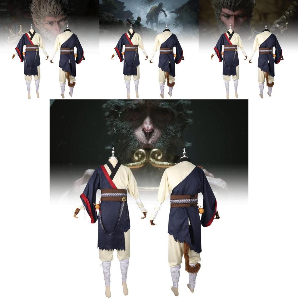 Comfortable Retro Style Black Myth Sun Wukong Cosplay Outfit For Gamers And Fans