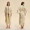 Yaoting Satin Plus Size Women's Long Sleeve Pajamas and Bathrobe Set - Spring/Fall Collection WP5021