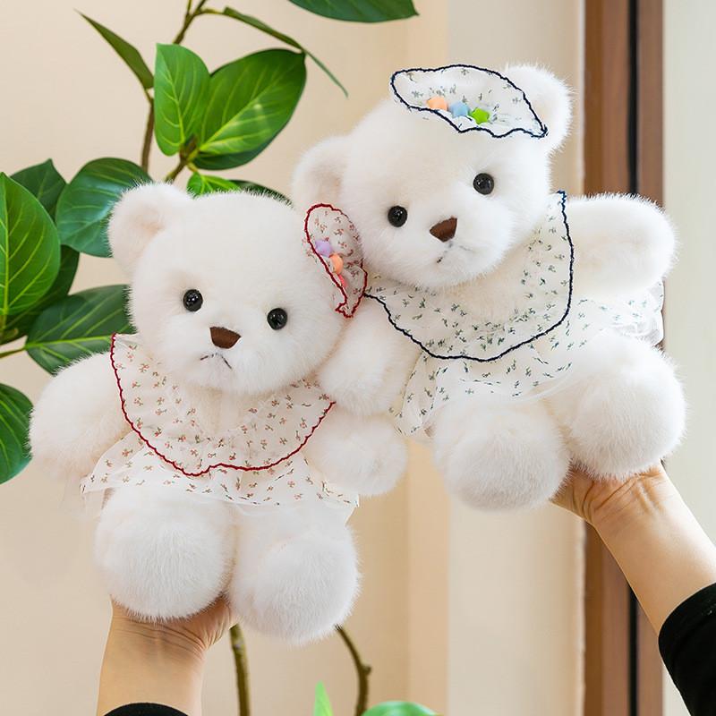 Wedding Teddy Bear Plush Toy With Pp Cotton Filling For Kids And Girls Gift