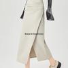Hip-Hugging Autumn Midi Skirt for Women - 2025 New Style, Slim Fit, with Slit