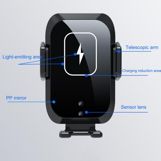 X11 Car Wireless Charger Automatic Fast Charging Portable 15W Qi Auto Smart Sensor Wireless Charger Phone Holder for Vehicle