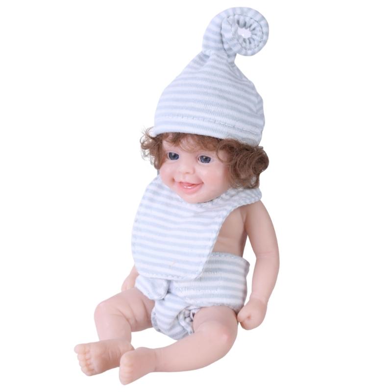 6’’ Life Like Reborns Doll Toy Figure Interaction Fullbody Silicone Newborns Doll that Looks Real with EyesOpened