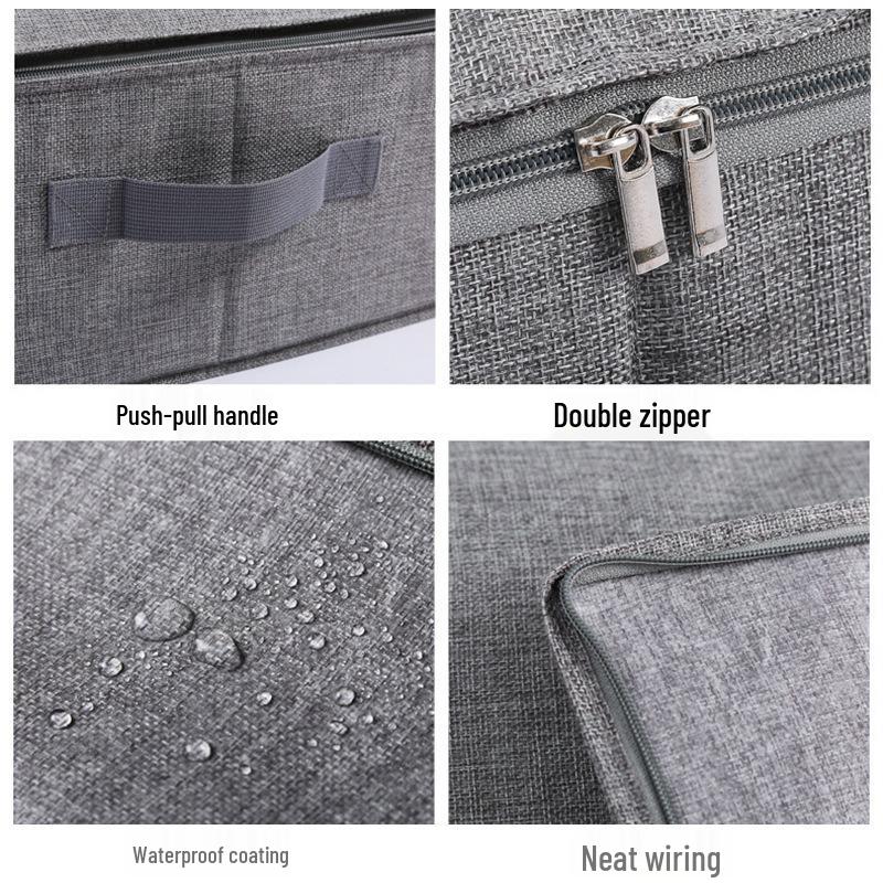 Foldable Cotton Linen Under-bed Storage Box - Moisture & Dust-Proof Organizer