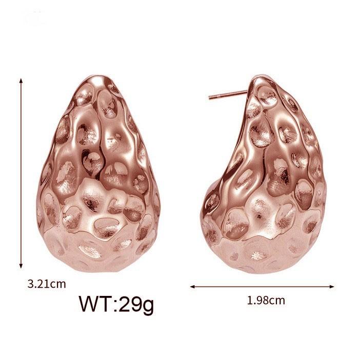 Earrings Fashion Simple Tears Eyes Earrings Temperament Versatile Glossy Comma Hollow Earrings