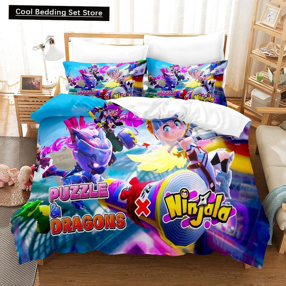 Spill Ninjala Sengetøy Sett Enkelt Twin Full Queen King Size Sengesett Voksen Barn Soverom Dynetrekk Sett 3D-trykk Kawaii Barn Camas