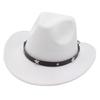 Fashion Cowboy Hat Black Bowler Hat Jazz Hat English Vintage Felt Hat Knight Hat