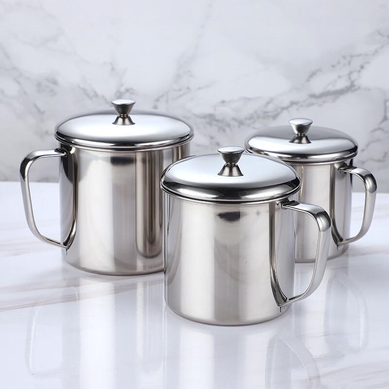 Shangqi Kids Stainless Steel Drop-Proof Cup with Handle & Lid, 2-Pack