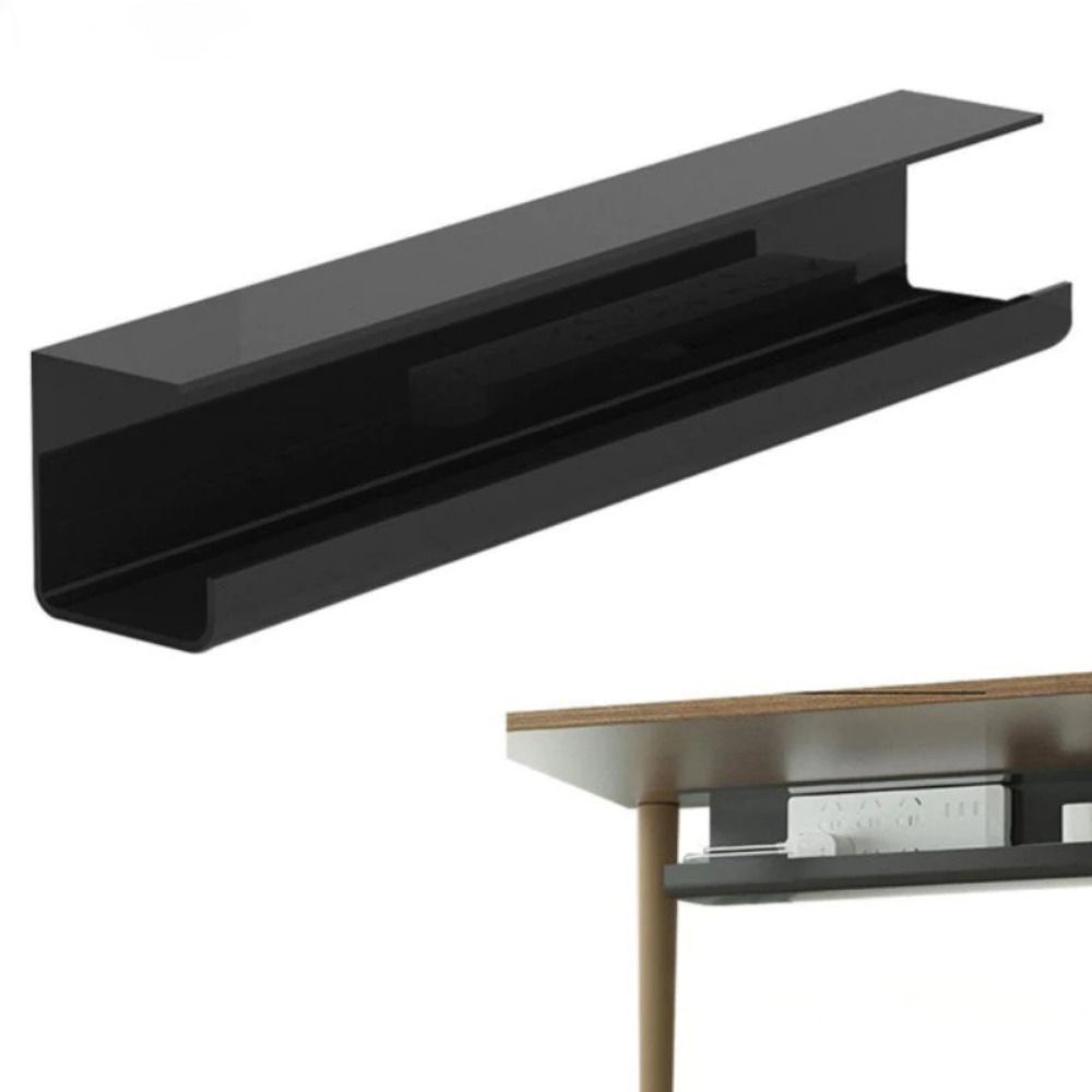 PVC Under Table Cable Organizer Space Saving Office Wire Organizer Holder  for Home Office