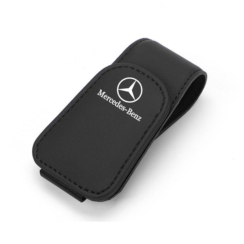 

GLC GLB Car Sun Visor Glasses Clip Sunglasses Ticket Card Box For Mercedes Benz AMG GLC GLK W204 W206 W220 W205 W211 W212 W201 чёрный