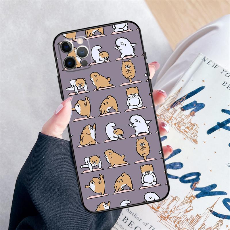 Pomeranian Dog Phone Case For iPhone 16 Pro Max 11 12 13 Mini 14 15 Pro Max 15 16 Plus XR 16e Cover Coque