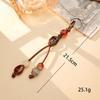 Handmade Vintage Stone Peach Charm Boho Bag Pendant Rustic Lucky Amulet Gift Women Trendy Jewelry Bag Charm