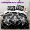 Thorn Gothic Dark Pattern Bedding Quilt Set Quilt Cover Pillowcase Home Decoration Birthday Gift (1 * duvet cover + 2 * pillowcase, without core)